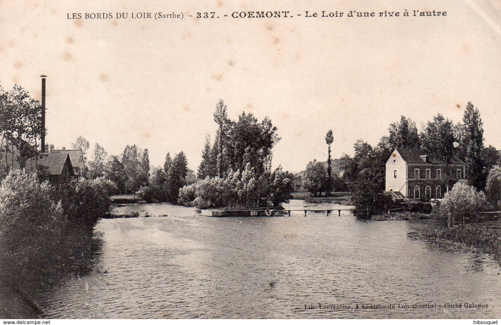 CPA, Les Bords Du Loir, Coemont, Le Loir D'une Rive à L'autre, Moulin - Autres & Non Classés