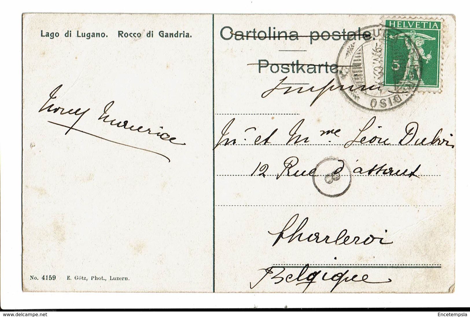 CPA - Carte Postale Suisse-Tessin Lago Di Lugano-Rocco Di Gandria -S5184 - Gandria 