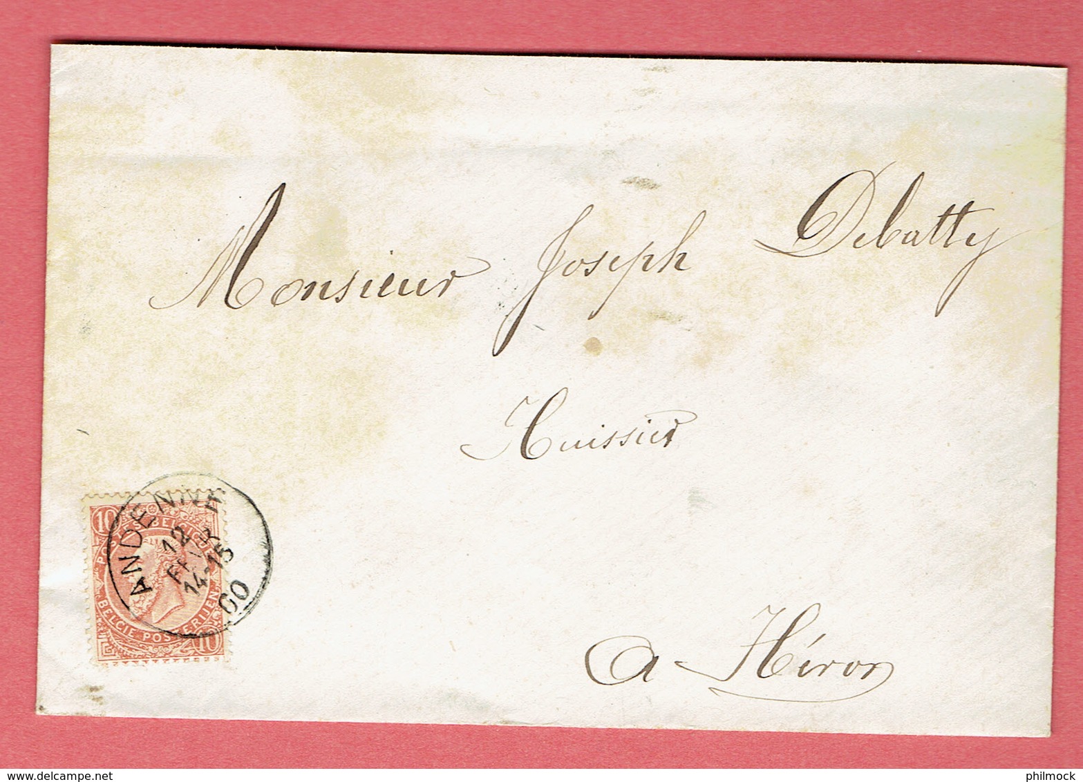 Lettre 144x95 - Oblit Andenne Le 12-Fevr-1900 Vers Héron Sur 57 - 1893-1900 Fine Barbe