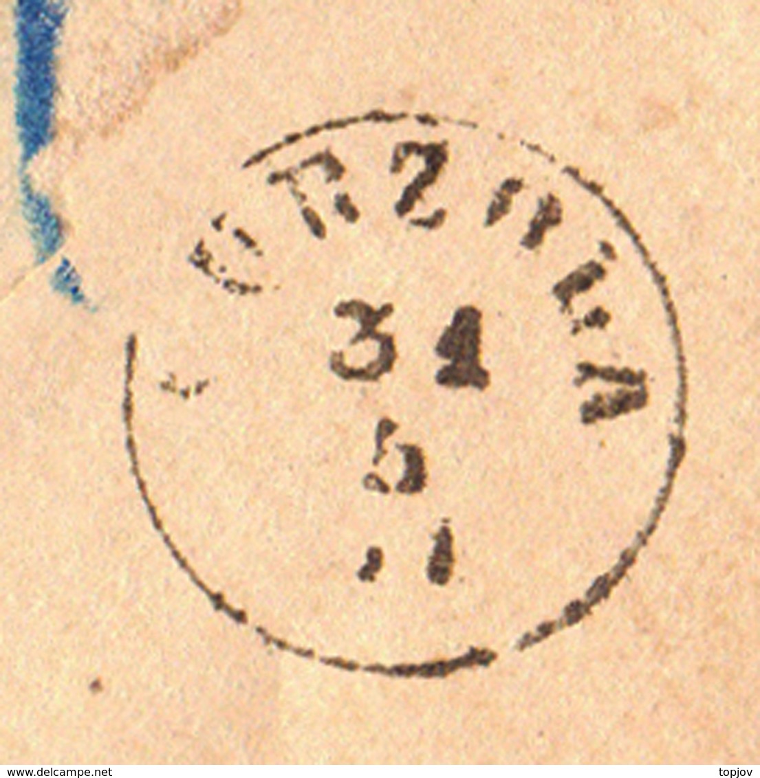 AUSTRIA - DALMAZIA -  CURZOLA  From BILOXI Mississippi - Recom Letter - Incoming Postmark Diameter  17mm - 1881 - ...-1850 Voorfilatelie