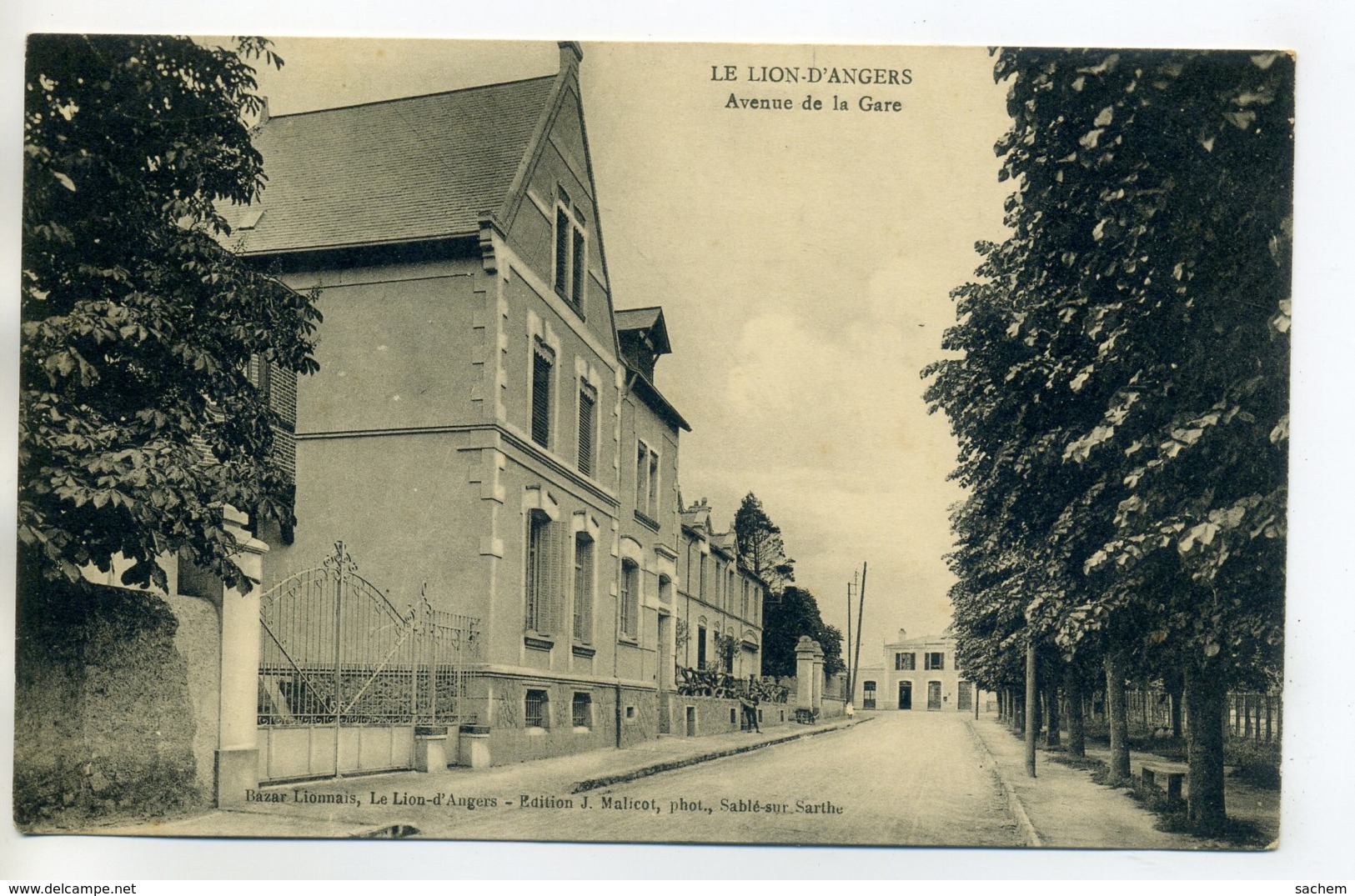 49 LE LION D'ANGERS Avenue De La Gare écrite Du Bourg En  1912       ---D13-2017 - Other & Unclassified