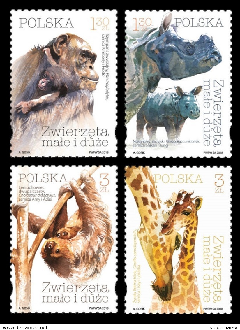 Poland 2018 Mih. 5079/82 Fauna. Small And Large Animals MNH ** - Ungebraucht