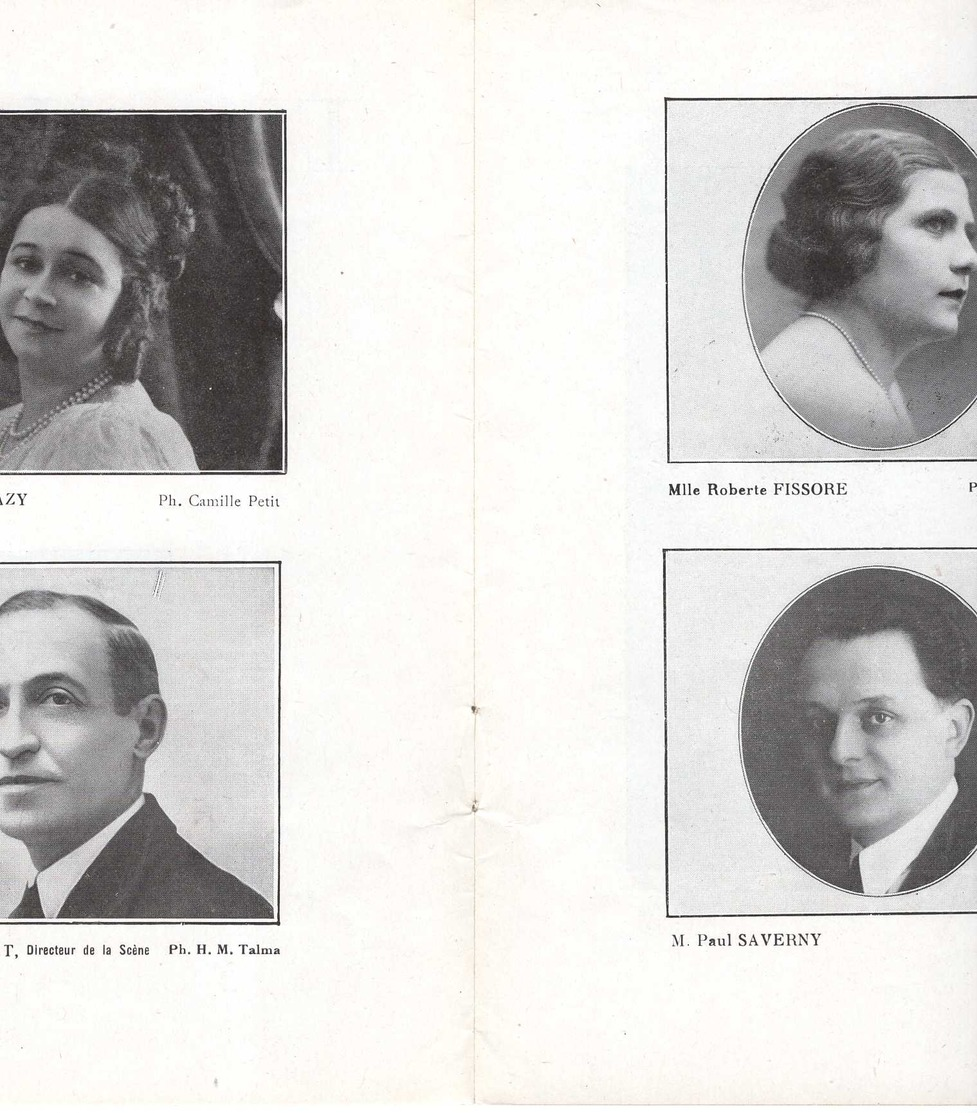 PROGRAMME TRIANON LYRIQUE 1926 FRANZ SCHUBERT CHANSON D'AMOUR LA MAISON DES TROIS JEUNES FILLES FISSORE MARRIO +DANSE - Programs