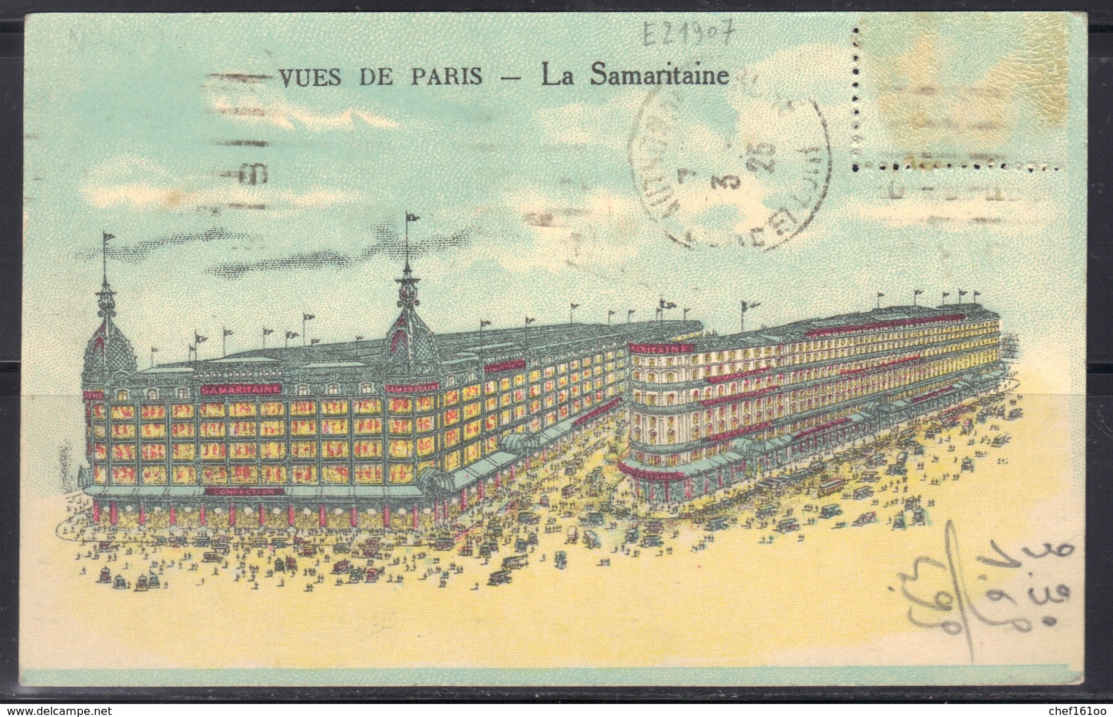 Semeuse N°139/IV De Roulette Sur Carte De La Samaritaine, état Voir Scan. - 1921-1960: Période Moderne