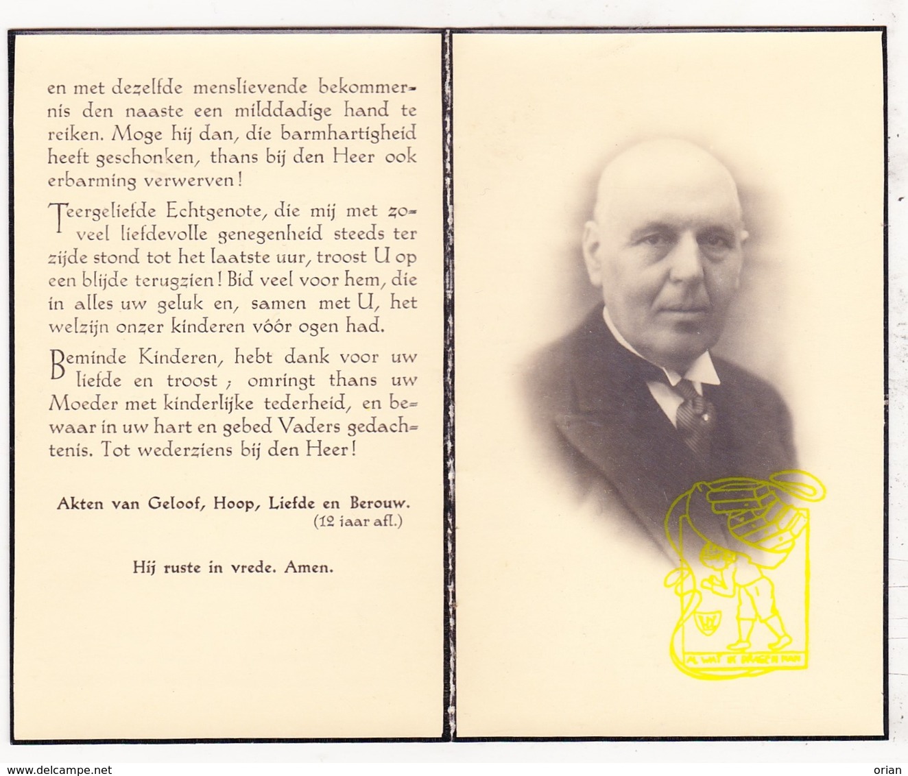 DP Foto - Hector VanGheenberghe ° Rumbeke Roeselare 1869 † Izegem 1948 X Aline LeClercq - Images Religieuses