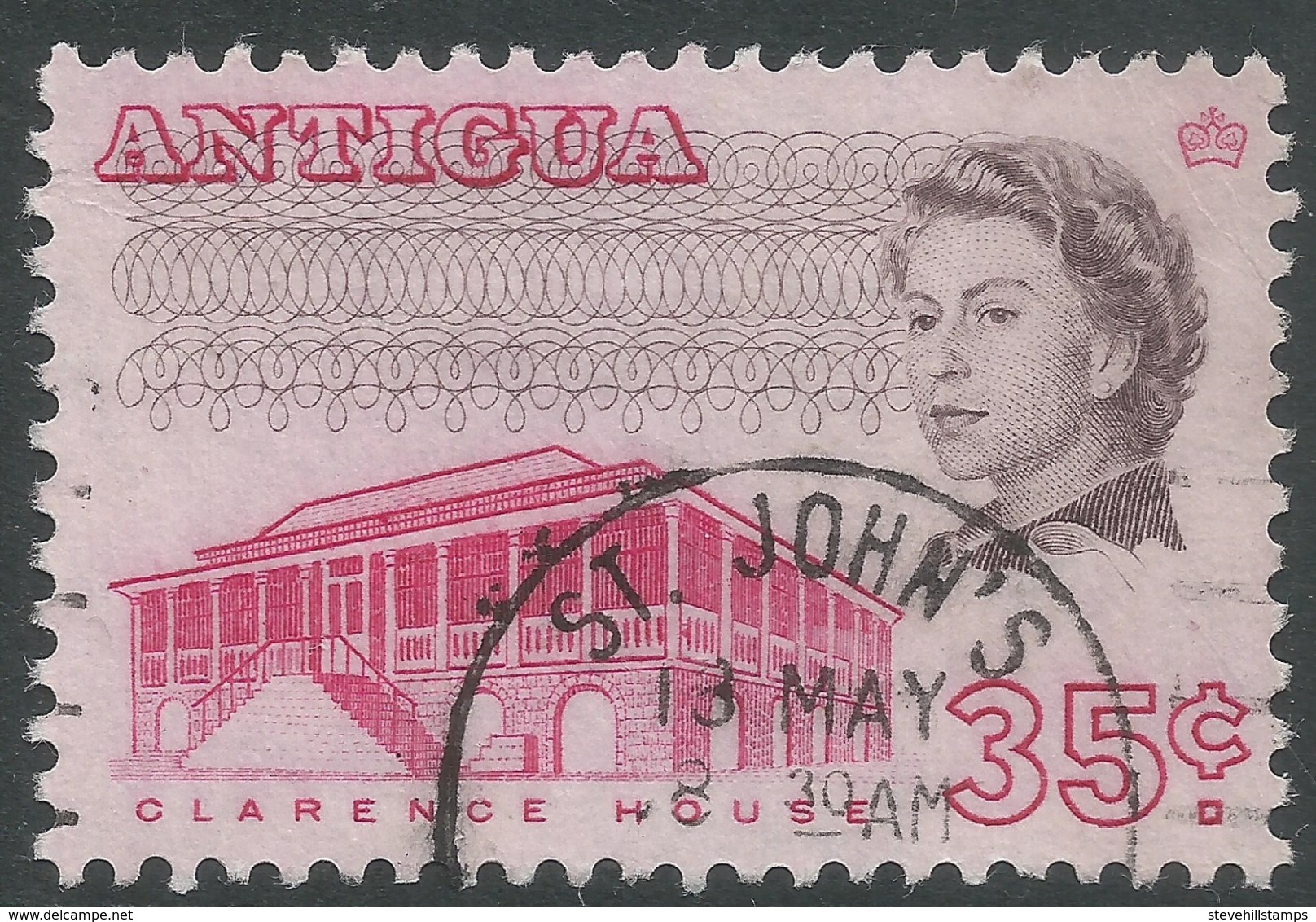 Antigua. 1966-70 QEII. 35c Used. P11½X11 SG 190 - 1960-1981 Autonomia Interna