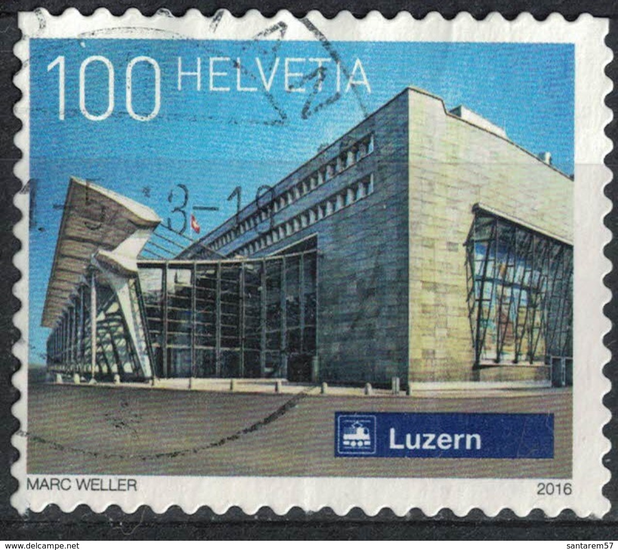 Suisse 2016 Oblitéré Used Railway Station Gare De Lucerne SU - Used Stamps