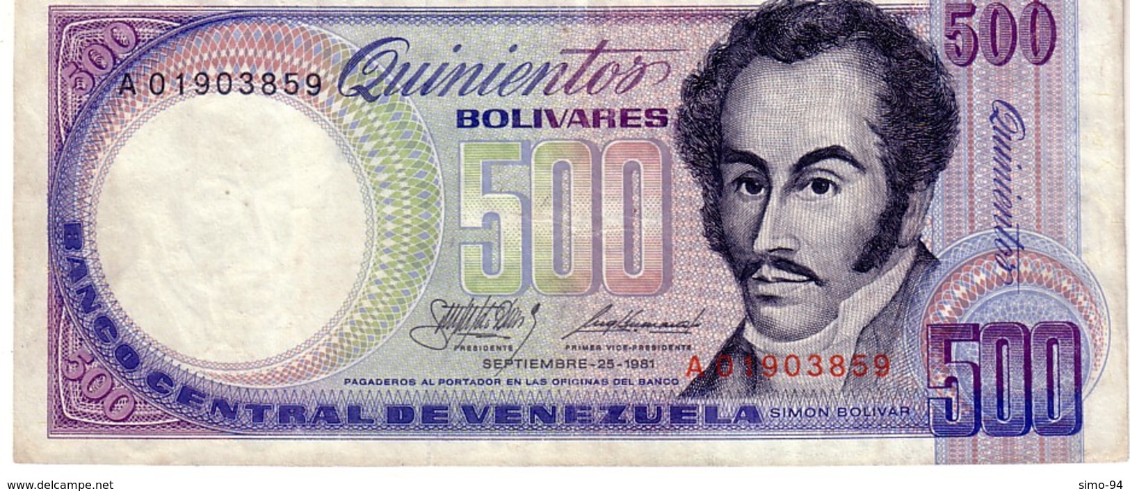 Venezuela P.67 500 Bolivares 1981 Xf - Venezuela