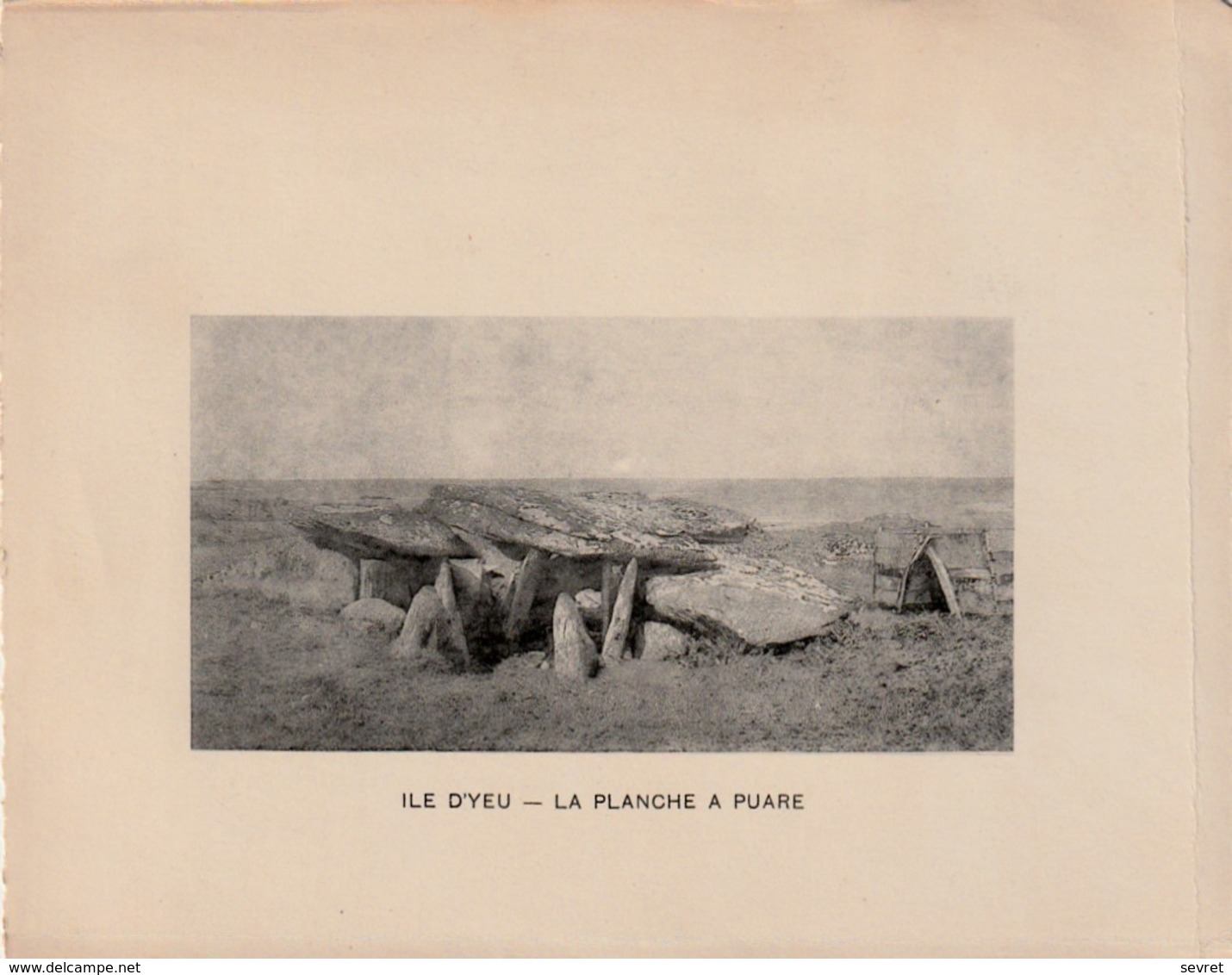 VENDEE - ILE D'YEU - La Planche à Puare.- Photogravure  Document Jules Robuchon Fin 19 ème  Format 14x18 - Anciennes (Av. 1900)