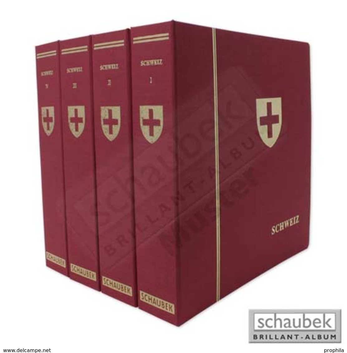 Schaubek Ganzleinen-Schraubbinder Österreich Mit Länderprägung Und Wappen Ohne Schutzkassette - Large Format, Black Pages