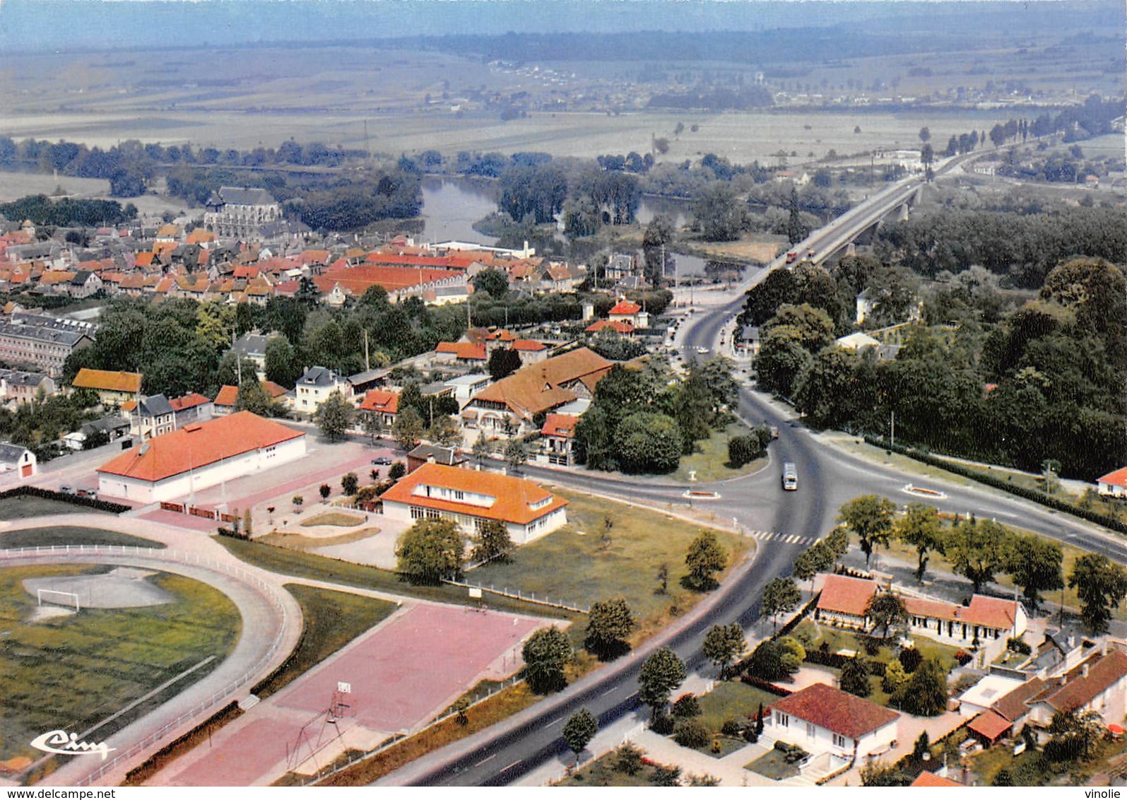 D-19-602 : VUE AERIENNE. PONT DE L'ARCHE - Pont-de-l'Arche