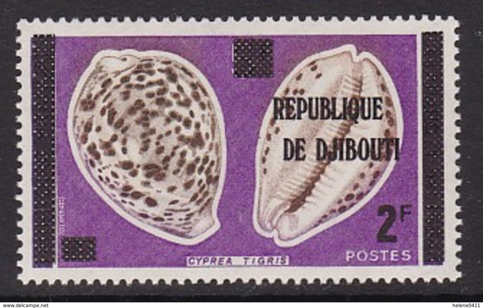 TIMBRE NEUF DE DJIBOUTI - COQUILLAGE : CYPREA TIGRIS N° Y&T 469 - Conchiglie