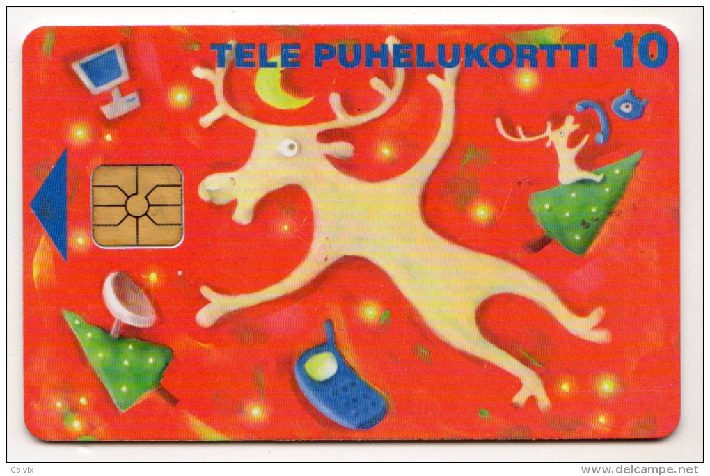 FINLANDE TELE CARIBOU Dessin 10U Neuf 11/97  7 000 Ex - Finlande