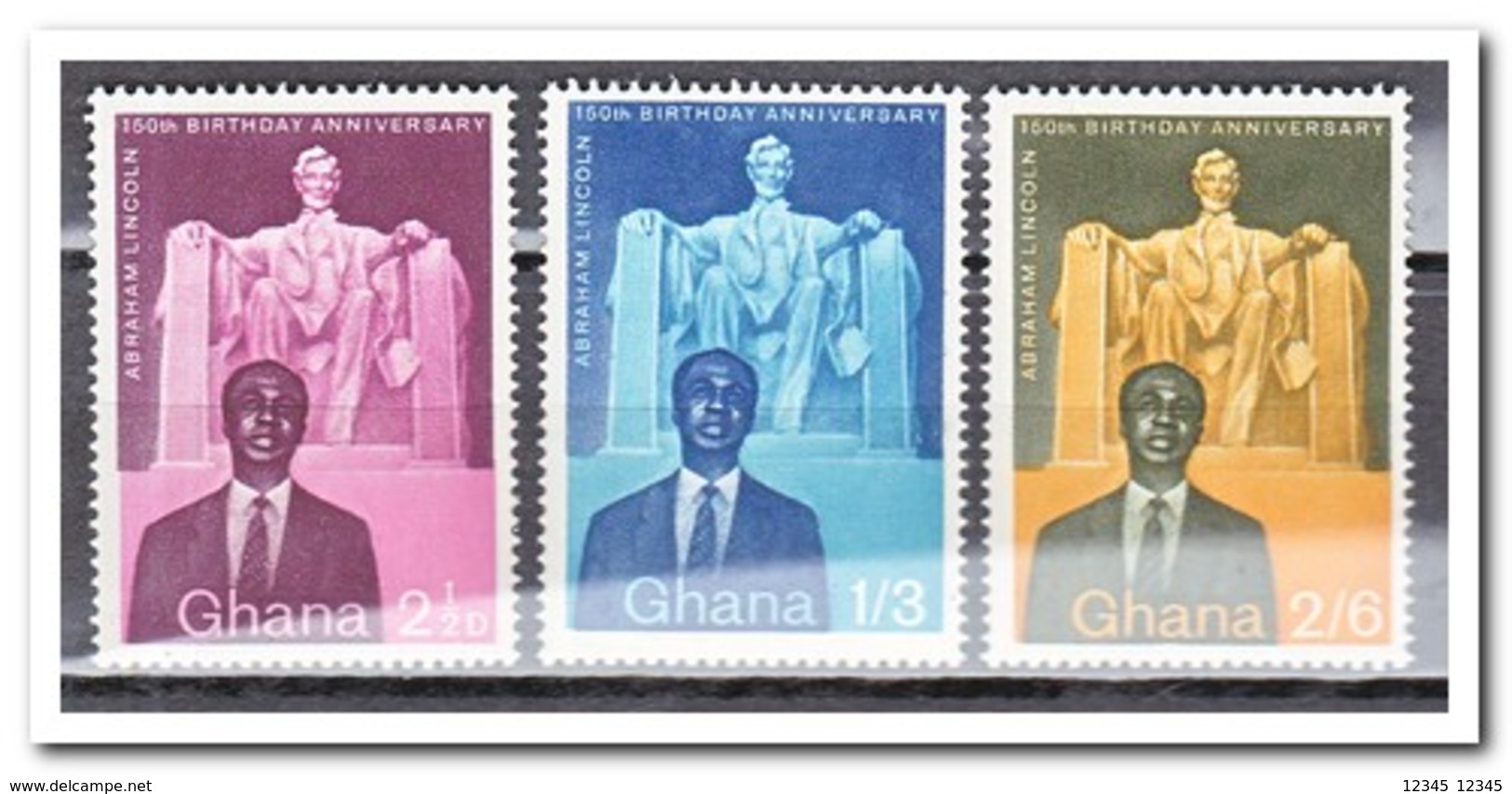 Ghana 1959, Postfris MNH, 150th Birthday Of Abraham Lincoln - Ghana (1957-...)