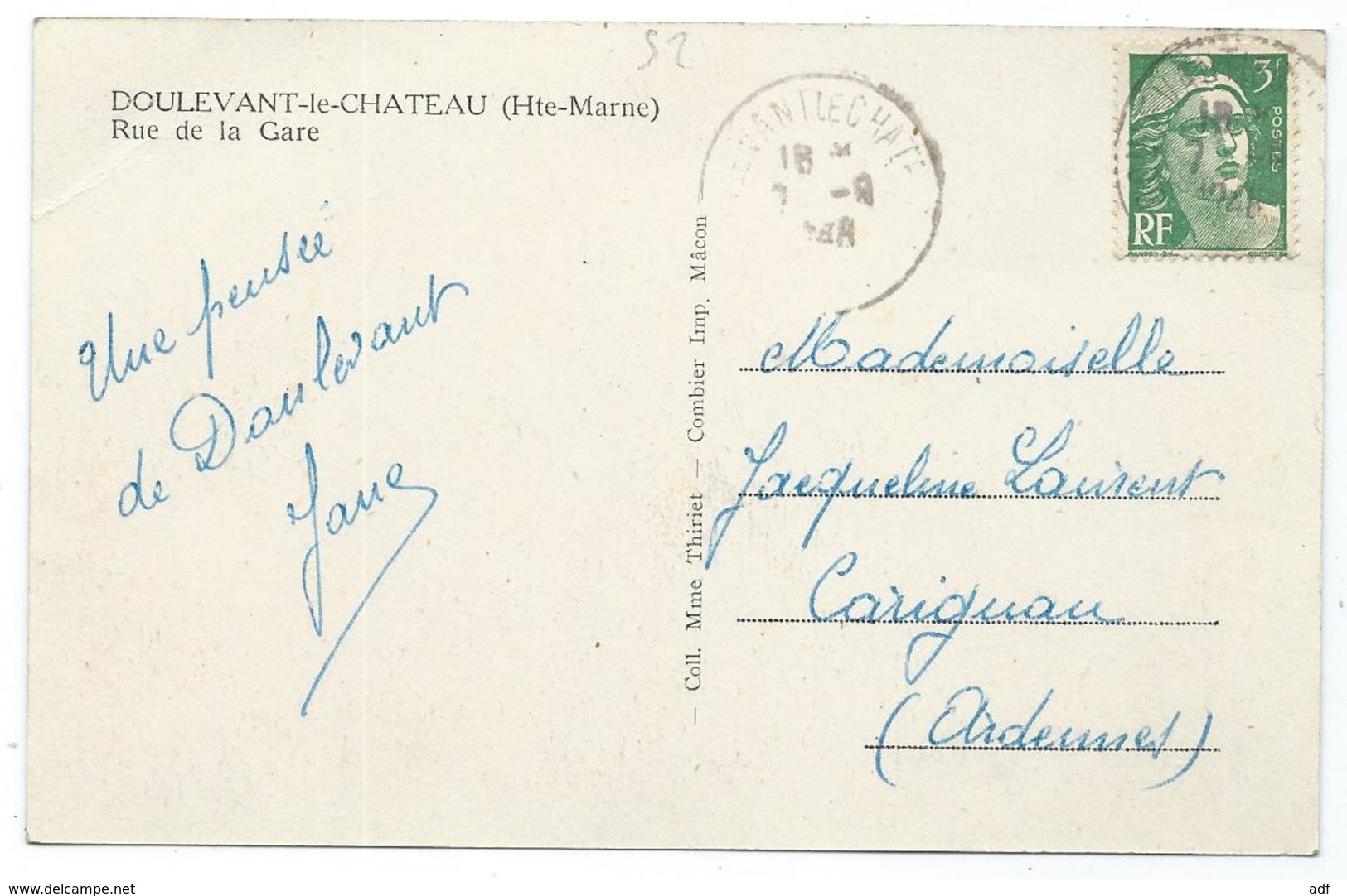 CPSM DOULEVANT LE CHATEAU, RUE DE LA GARE, HAUTE MARNE 52 - Doulevant-le-Château