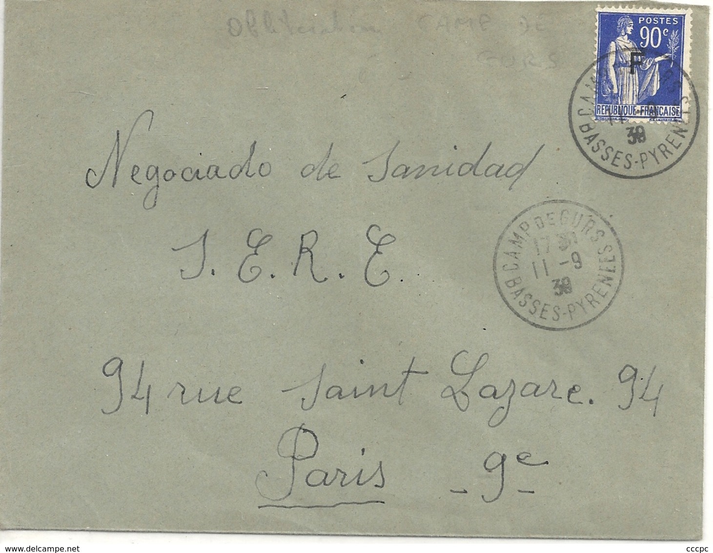 France Enveloppe Affranchie Camp De Gurs - Lettres & Documents