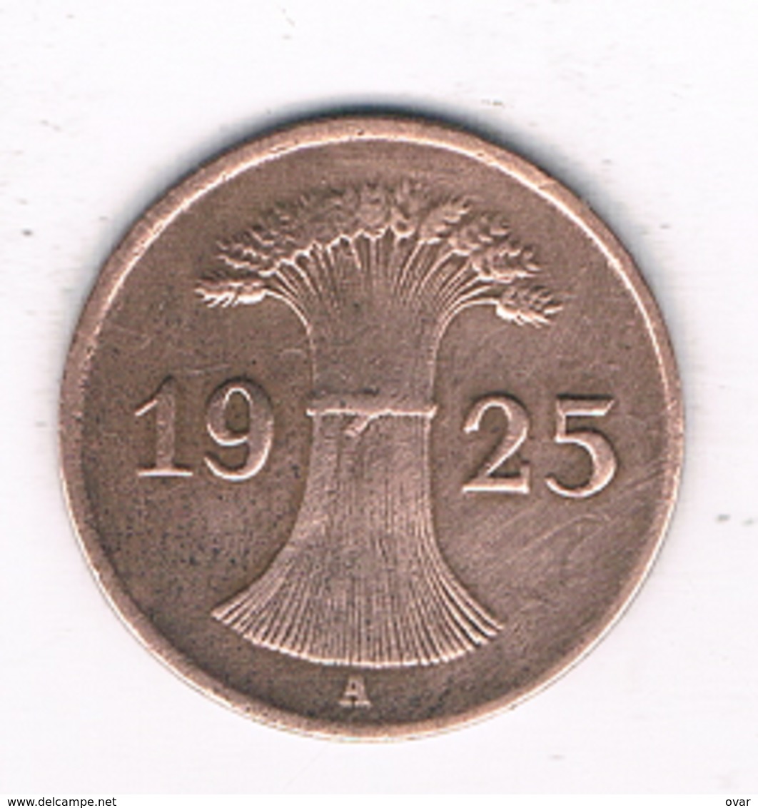 1 RENTENPFENNIG  1925 A DUITSLAND /0682/ - 1 Rentenpfennig & 1 Reichspfennig