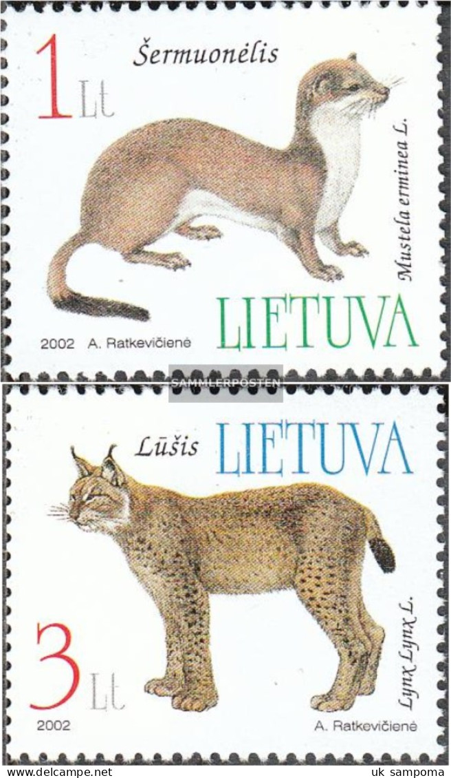 Lithuania 790-791 (complete Issue) Unmounted Mint / Never Hinged 2002 Animals - Lithuania