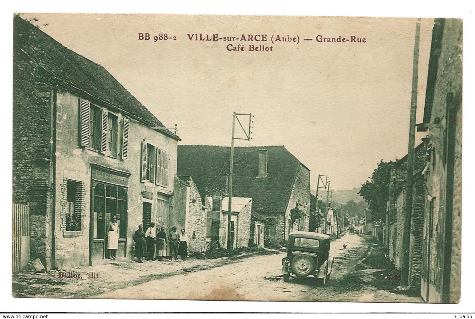 Aube VILLE SUR ARCE Grande Rue Café Bellot Belle Animation Tacot  ...G - Sonstige & Ohne Zuordnung