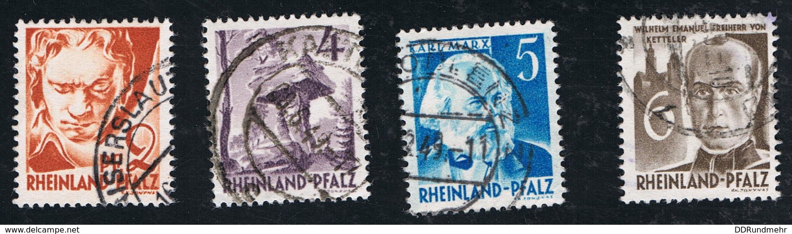 1948 Rheinland-Pfalz Freimarken Mi 32 - 35 37 - 41  Sn 6N30 - 33 35 - 38 Yt 30 - 33 35 - 38 Sg 32 - 35 37 -  41 Gest. O - Sonstige & Ohne Zuordnung