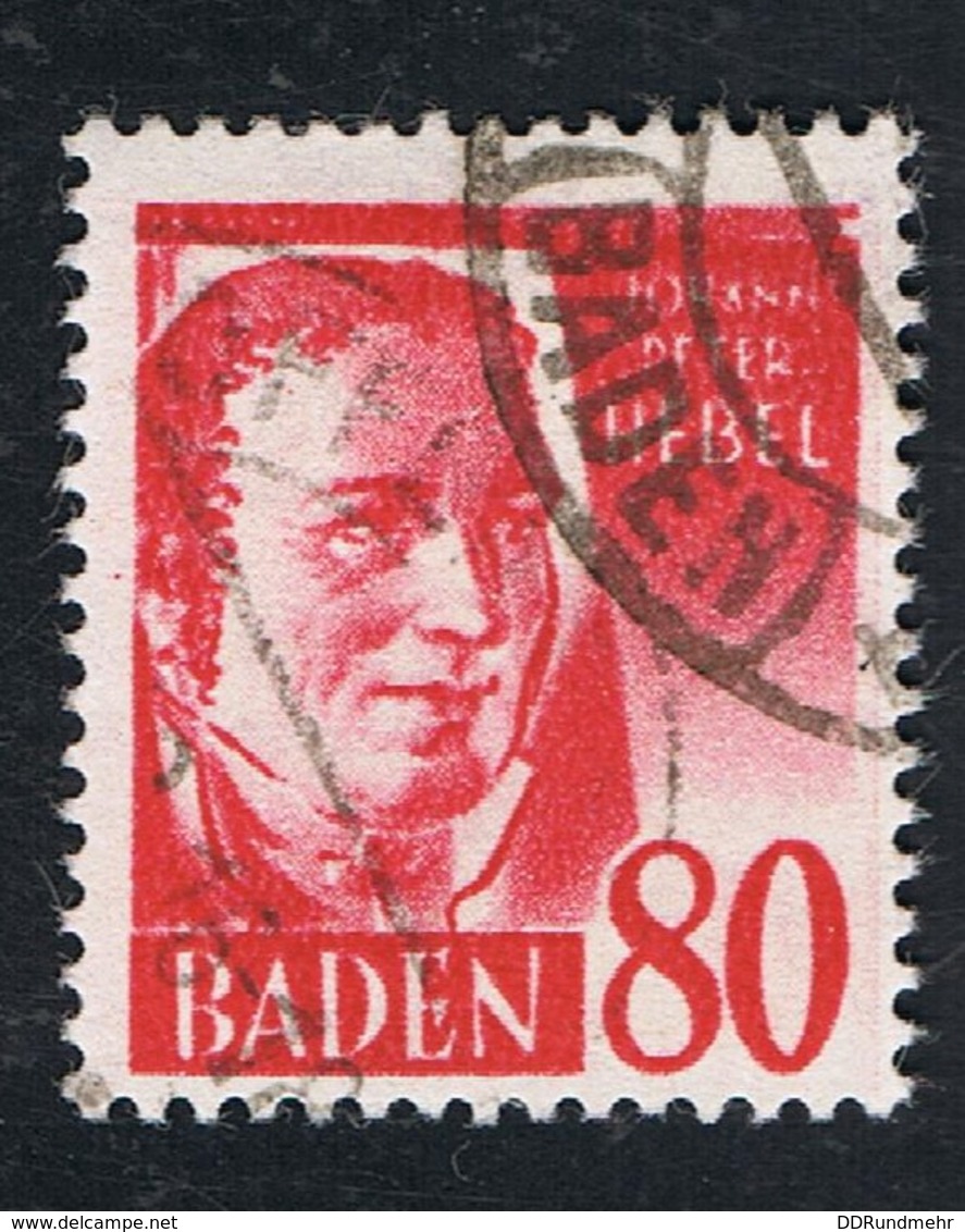 1948 Baden Freim. Mi DE-FB 36  Sn DE 5N36 Yt DE-FB 36  Sg DE-FB 36 Gestempelt O - Sonstige & Ohne Zuordnung