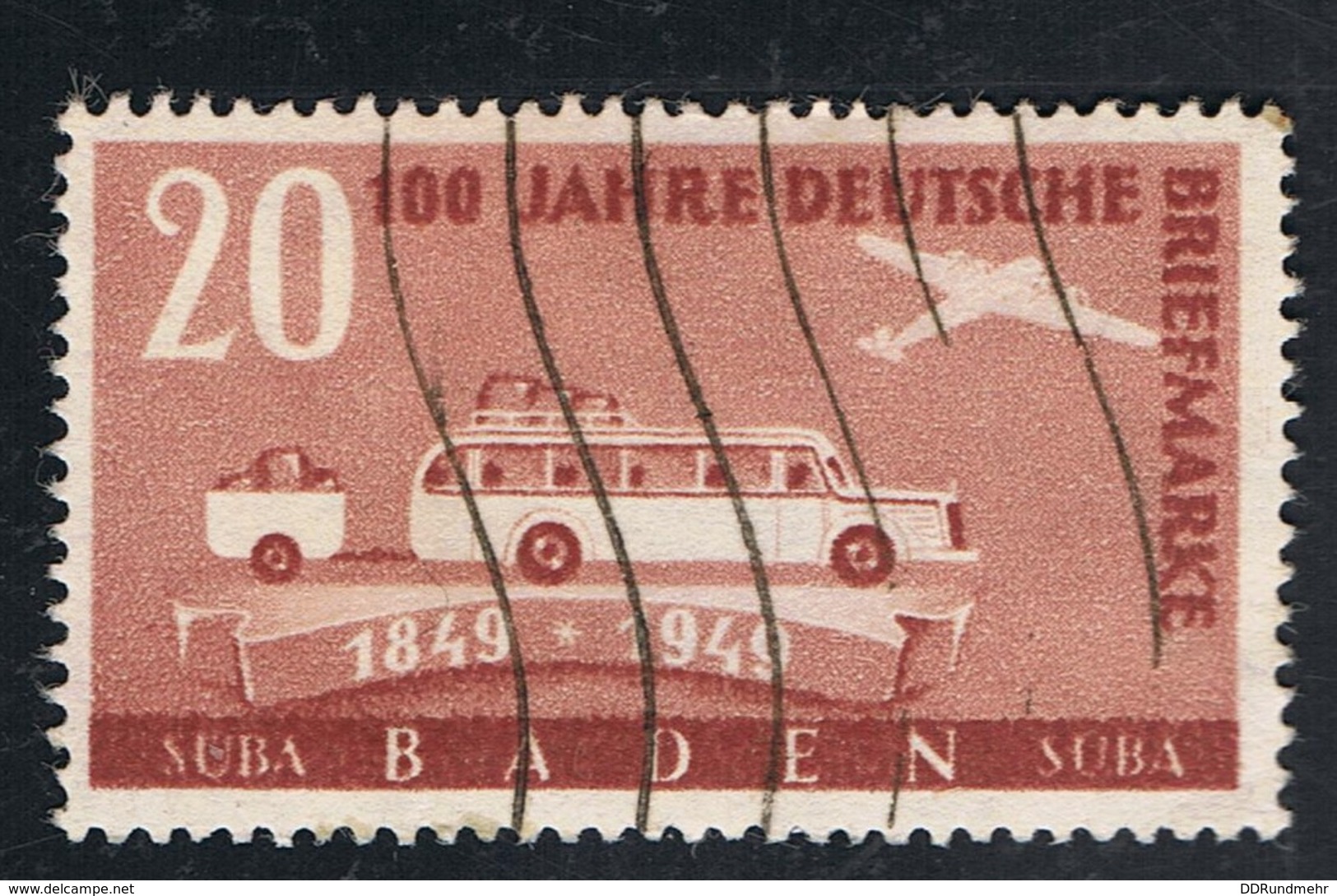 1949 17. Sept. 100 J. Deutsche Briefmarken  Mi DE-FB 55  Yt DE-FB 52 Sg DE-FB 55 Gestempelt O - Sonstige & Ohne Zuordnung