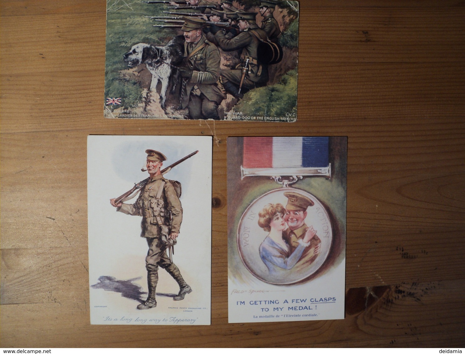 WW1. LOT DE 3 CPA ANGLAISES CHIEN GARDIEN DES TRANCHEES ANGLAISES / PROPAGANDES. IT S A LONG WAY TO TIPPERARY / I M GET - Guerre 1914-18