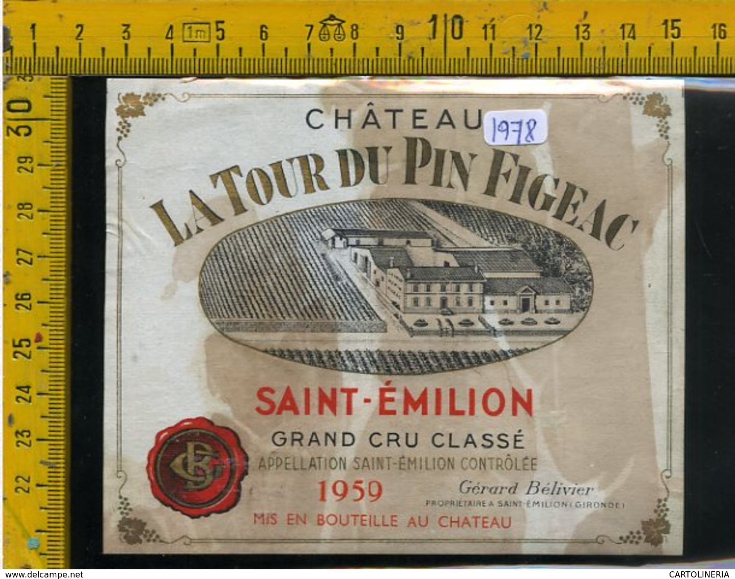 Etichetta Vino Liquore Chàteau Saint-Emilion Francia - Autres & Non Classés