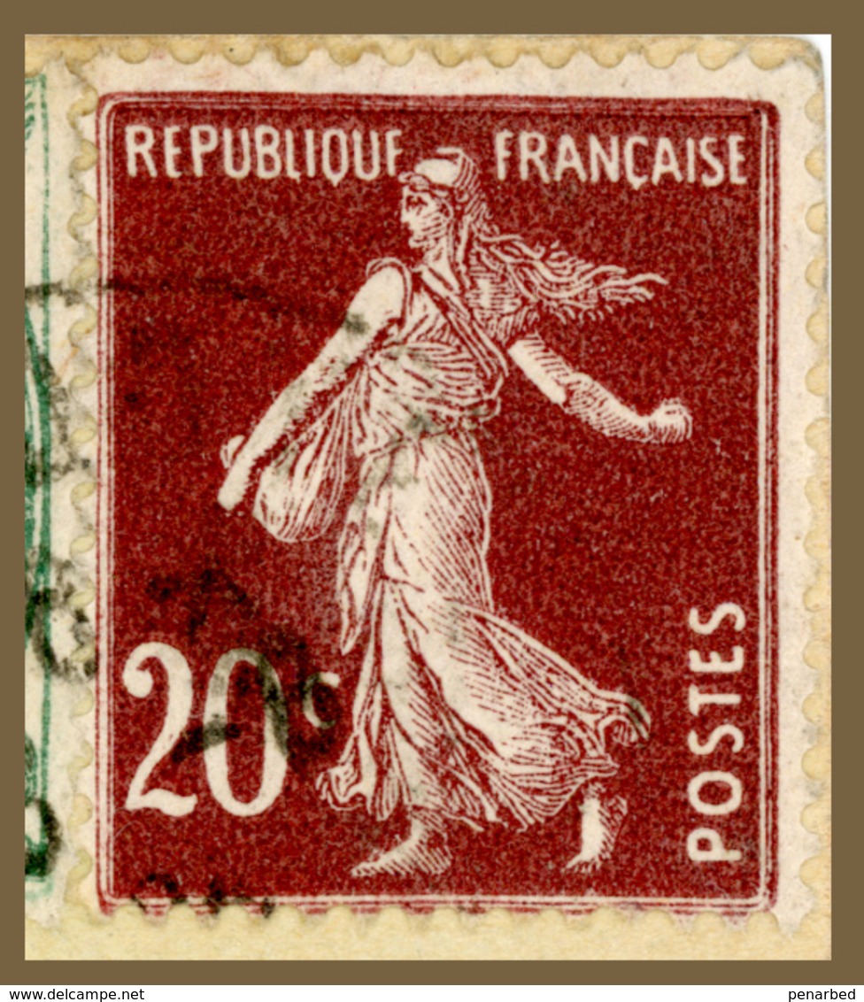 8 cartes postales affranchies par timbres de roulette semeuse