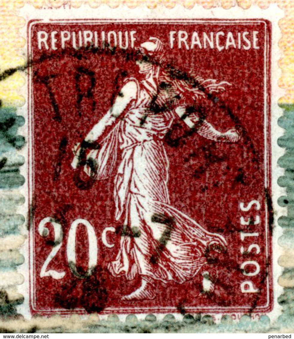 8 cartes postales affranchies par timbres de roulette semeuse