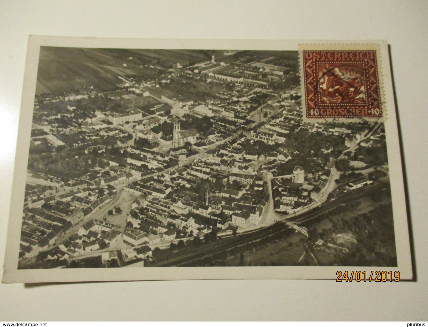 FLIEGERAUFNAHME STOCKERAU 1933 TO ESTONIA  , OLD POSTCARD ,0 - Stockerau