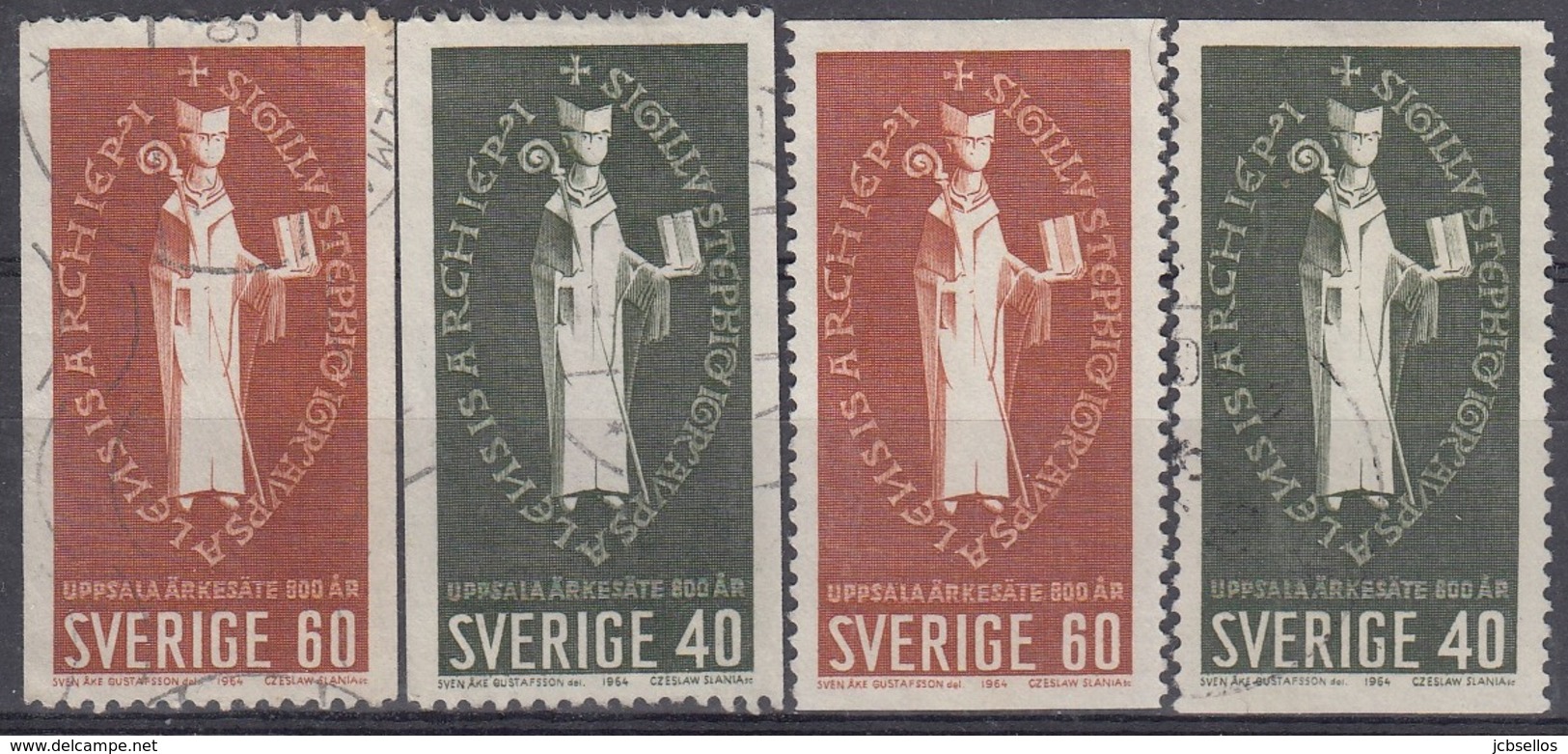 SUECIA 1964 Nº 516/17 + 516a/17a USADO - Usados