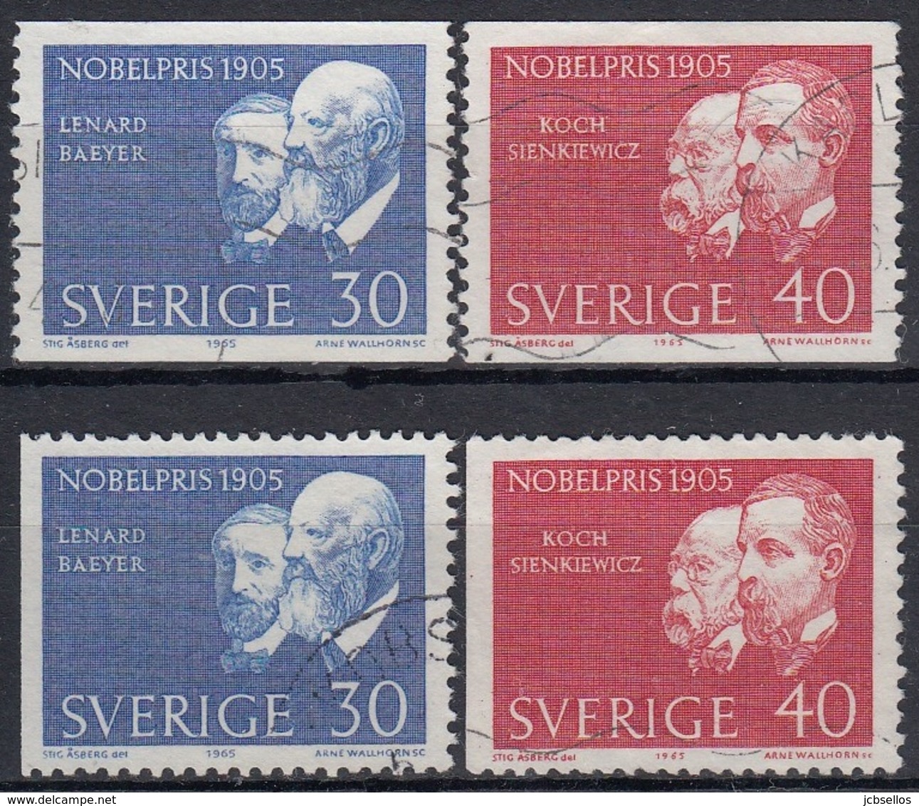 SUECIA 1965 Nº 529/30 + 529a/30a USADO - Usados