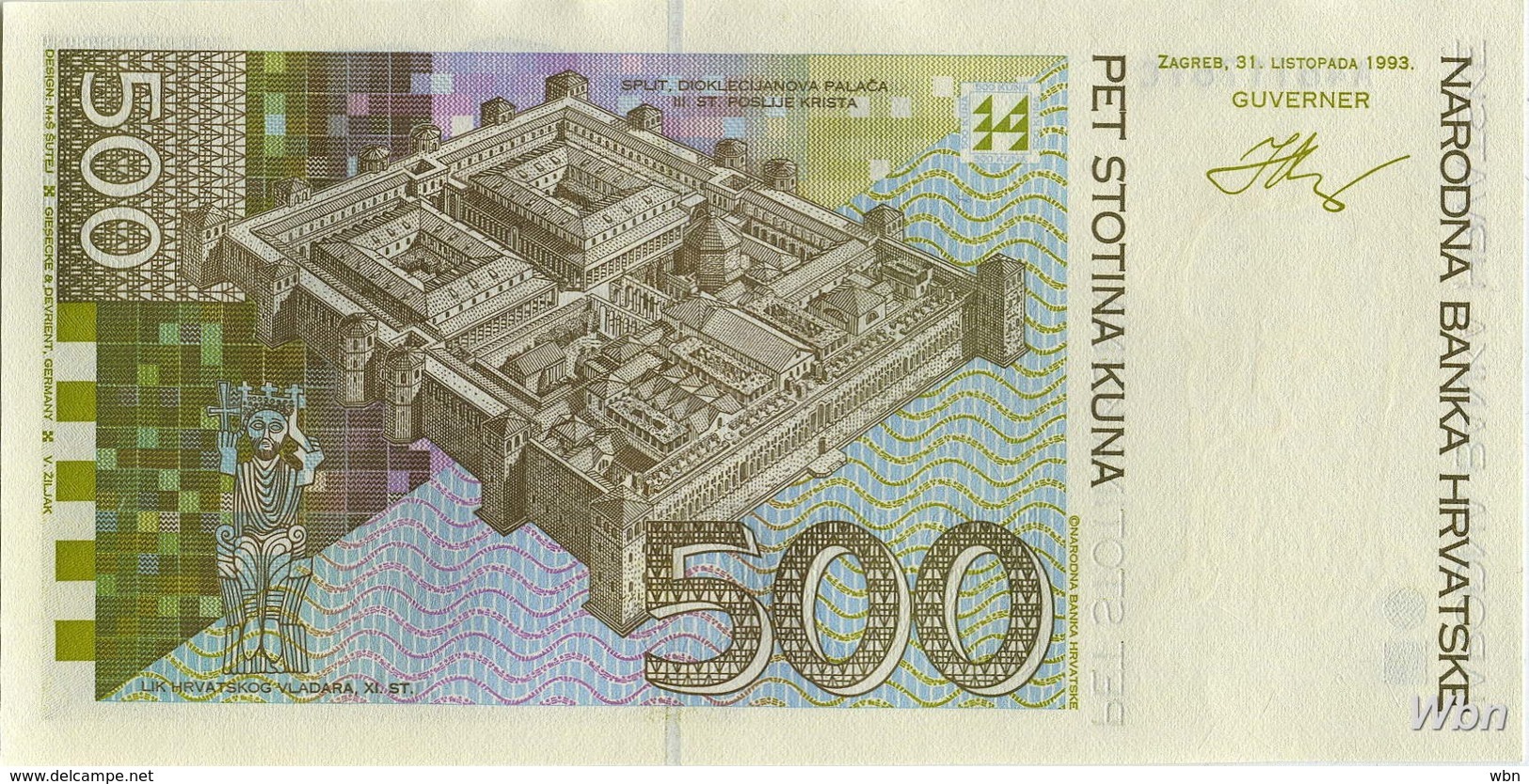 Croatie 500 Kuna (P34) 1993 -UNC- - Croatie