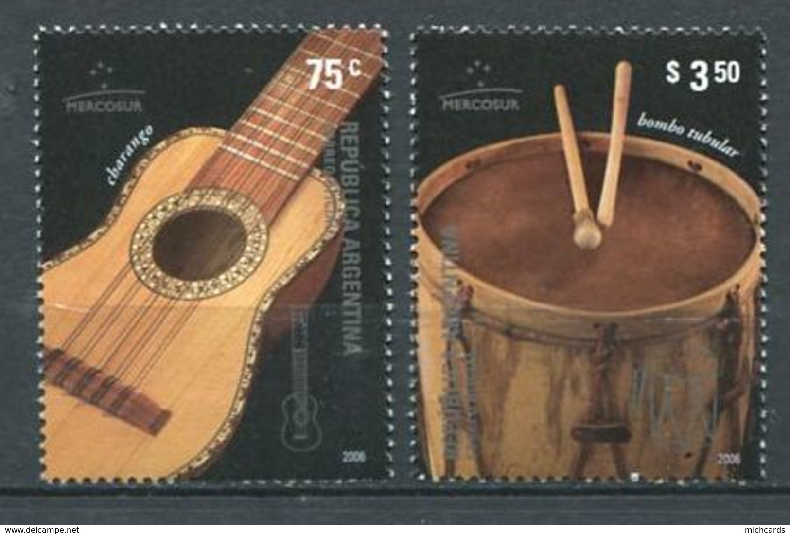243 ARGENTINE 2006 - Yvert 2580/81 - Instrument De Musique - Neuf ** (MNH) Sans Trace De Charniere - Unused Stamps
