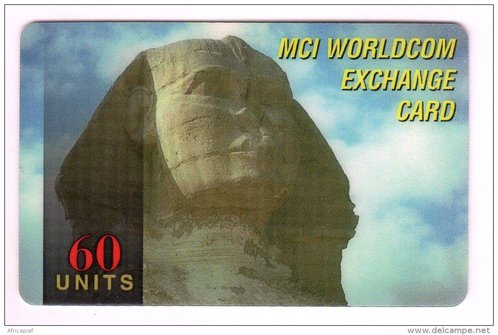 EGYPTE Ref MV Cards EGY-RM-1 MCI WORLDCOM 60U SPHINX ANNEE 2001 - Egypte