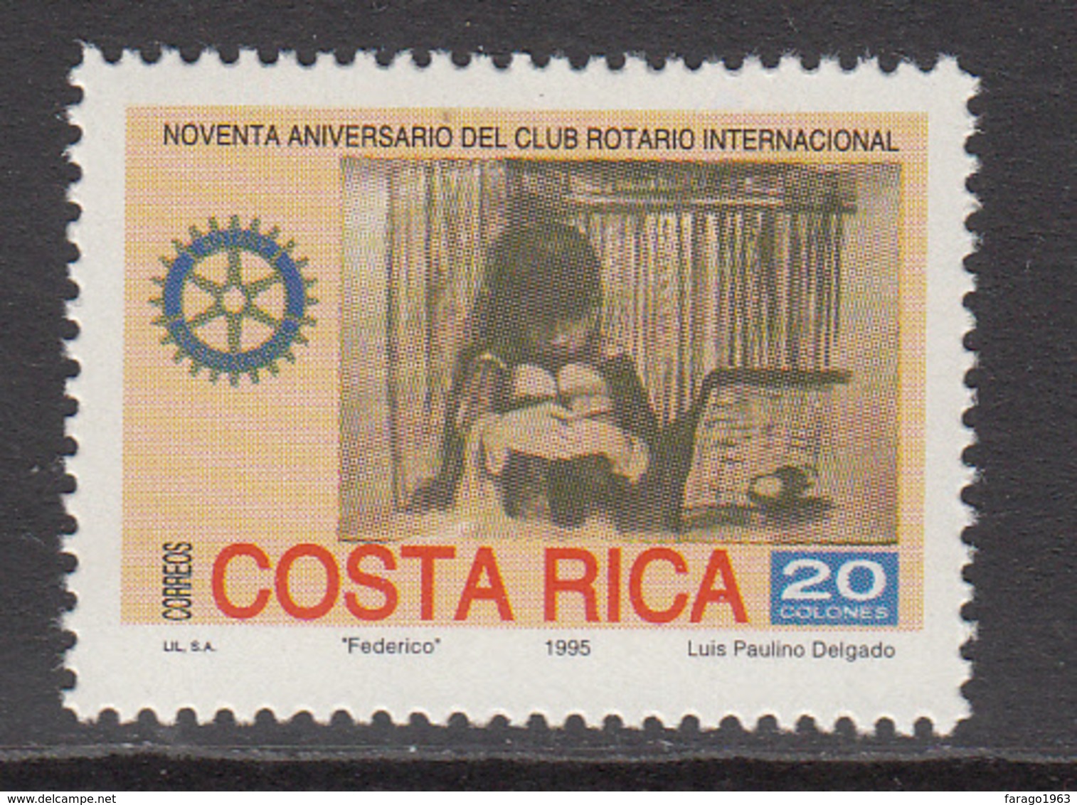 1995 Costa Rica Rotary International Complete Set Of 1 MNH - Costa Rica