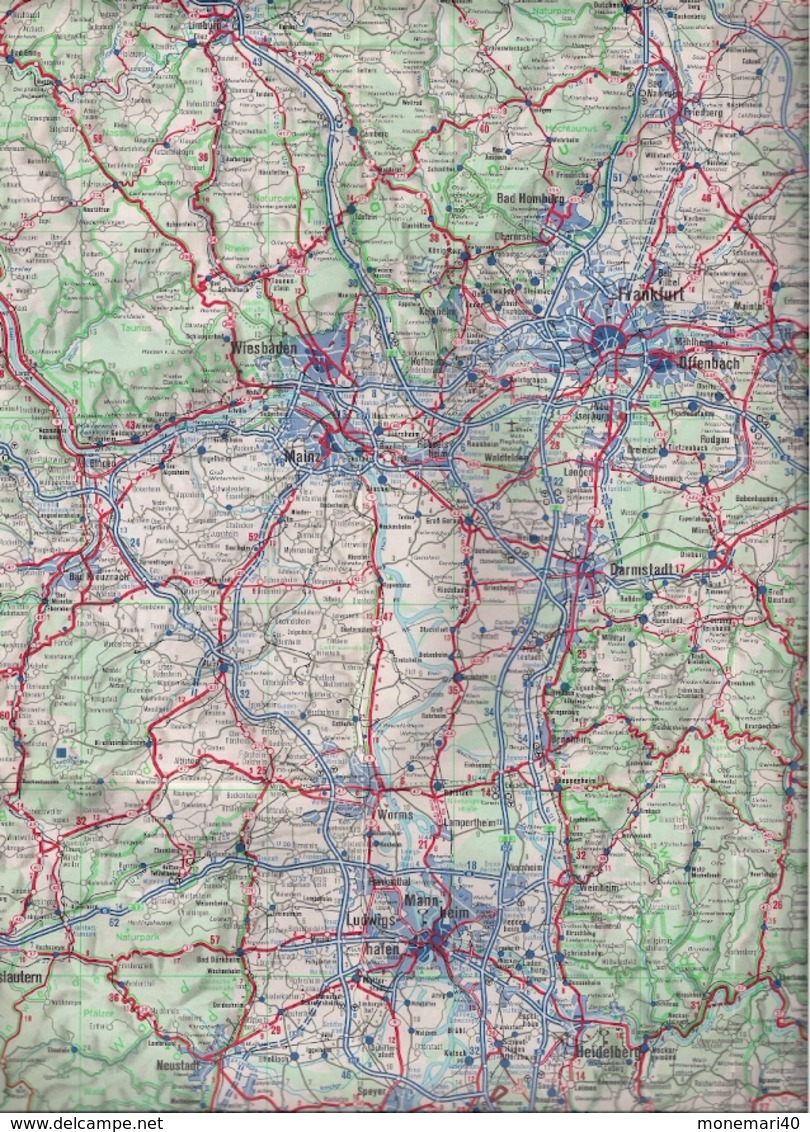 ALLEMAGNE CARTE ROUTIÈRE  N° 4 - ARAL Et PLANS DE VILLE Avec TRANSPORTS EN COMMUN. - Strassenkarten