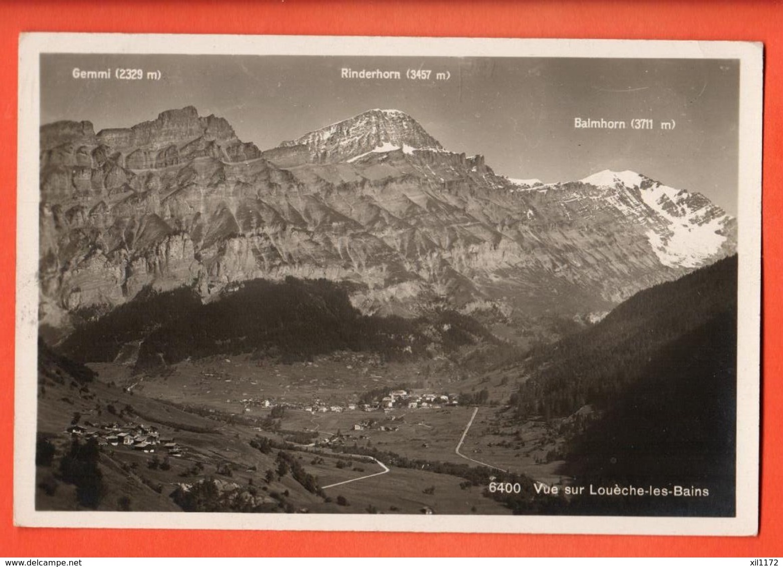 VARR-04 Vue Sur Loèche-les-Bains Et La Gemmi, Panorama Circulé 1935 Phototypie 8400 - Loèche