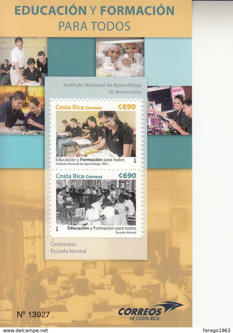 2015 Costa Rica Technical Education  Souvenir Sheet MNH - Costa Rica