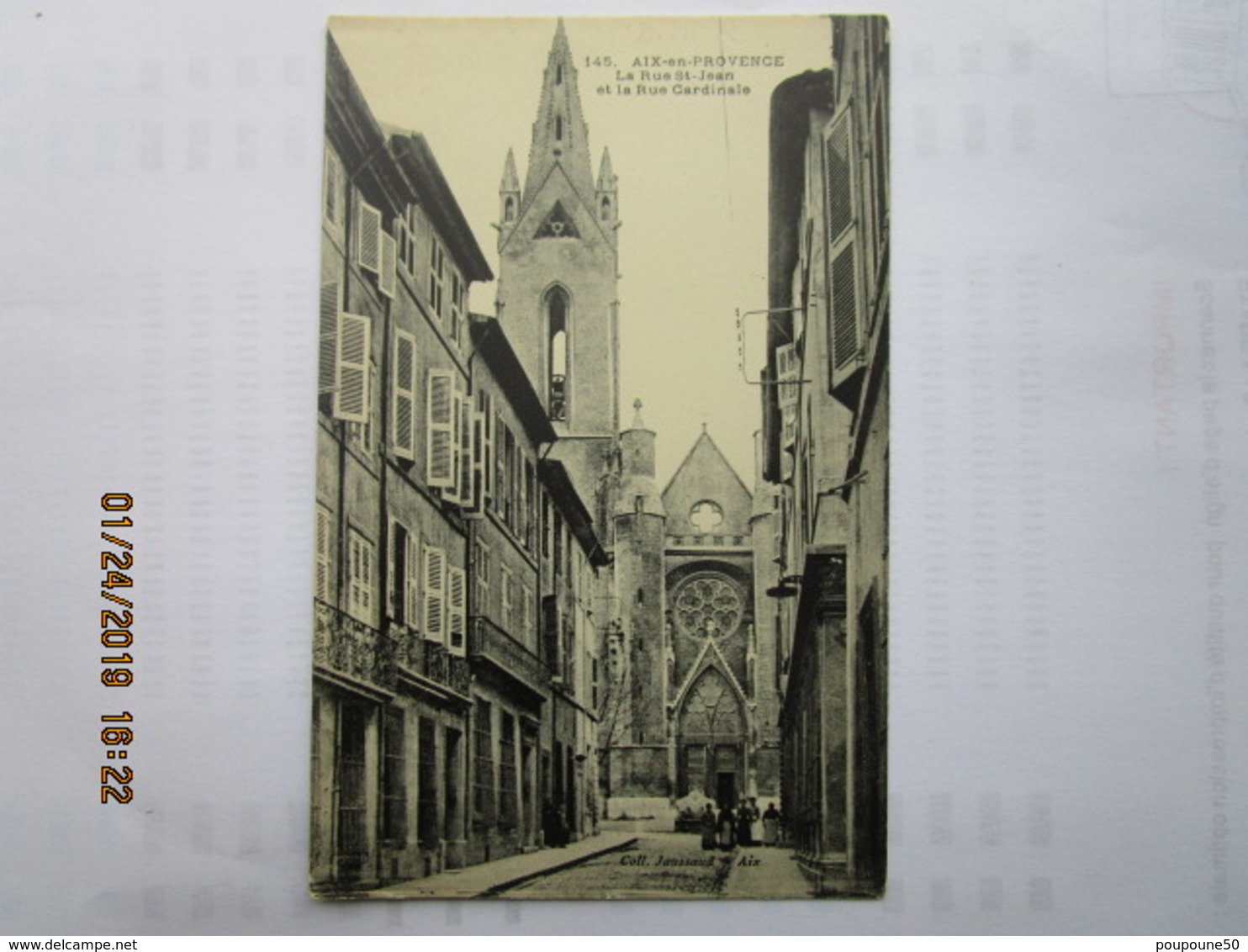 CPA 13 AIX En PROVENCE - La Rue St Jean Et La Rue Cardinale  Vers 1910 - Aix En Provence