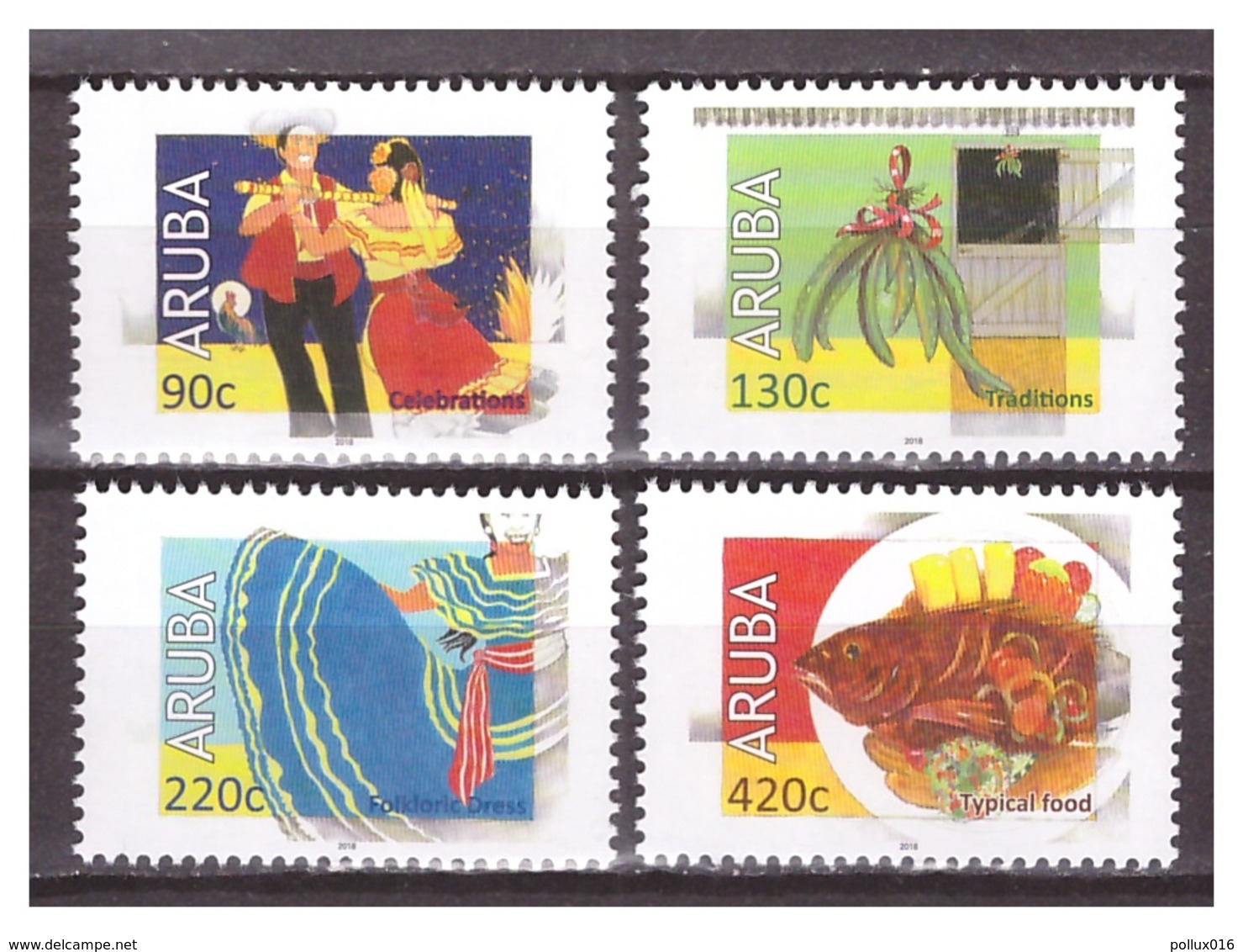 Aruba 2018 Cultuur Culture Dance Dress Fish MNH - Curaçao, Nederlandse Antillen, Aruba