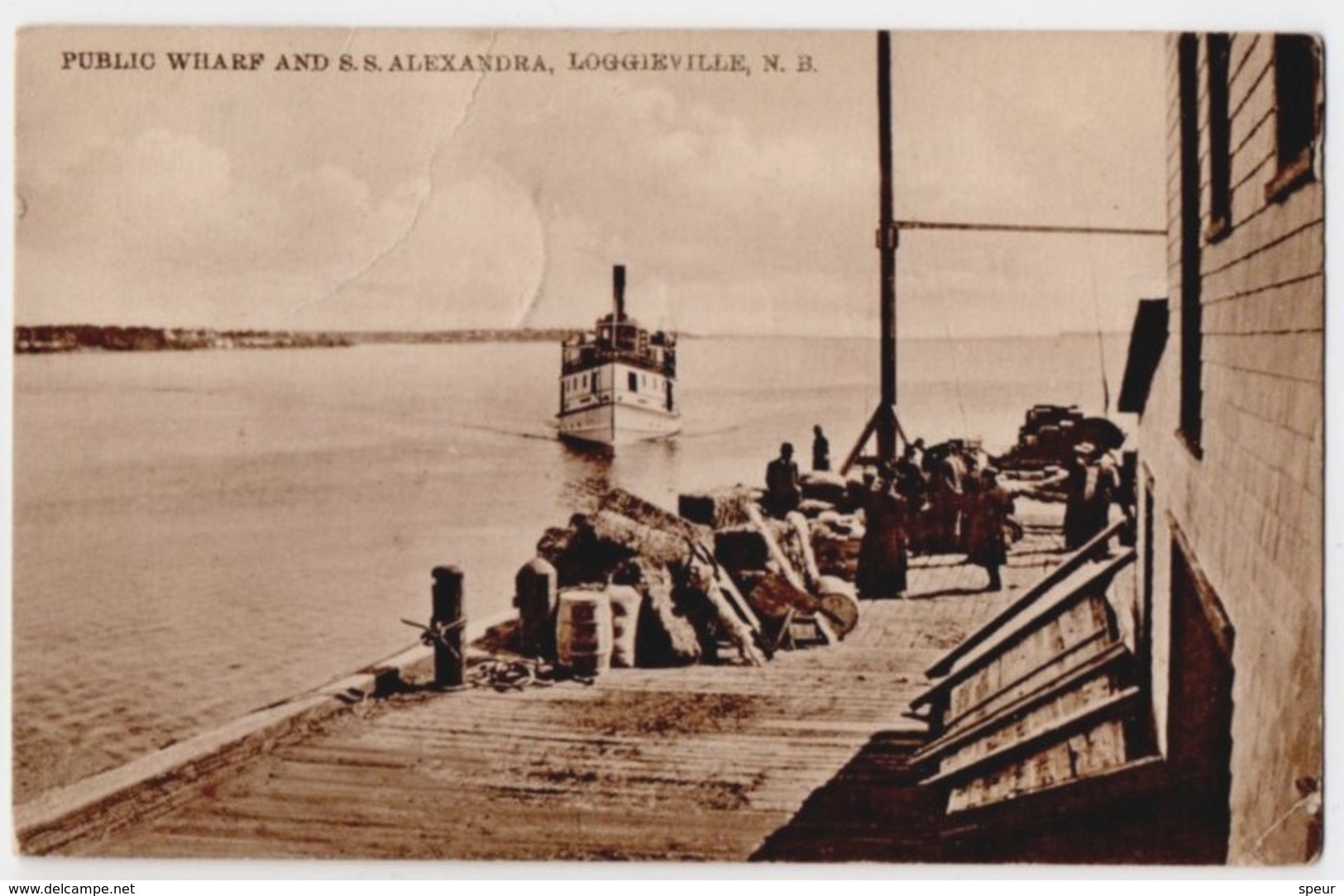 Loggieville, N.B. - Public Warf And S.S. Alexandra, Postally Used In 1914, Interesting Message. - Other & Unclassified