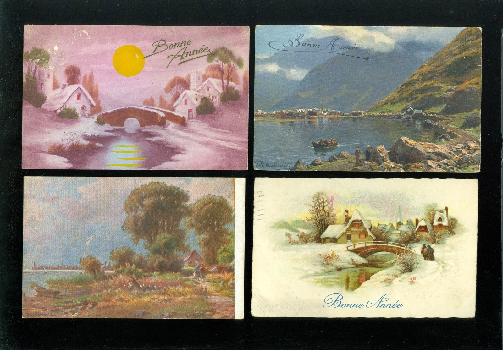 Beau lot de 60 cartes postales de fantaisie paysages paysage Mooi lot van 60 postkaarten fantasie landschappen landschap