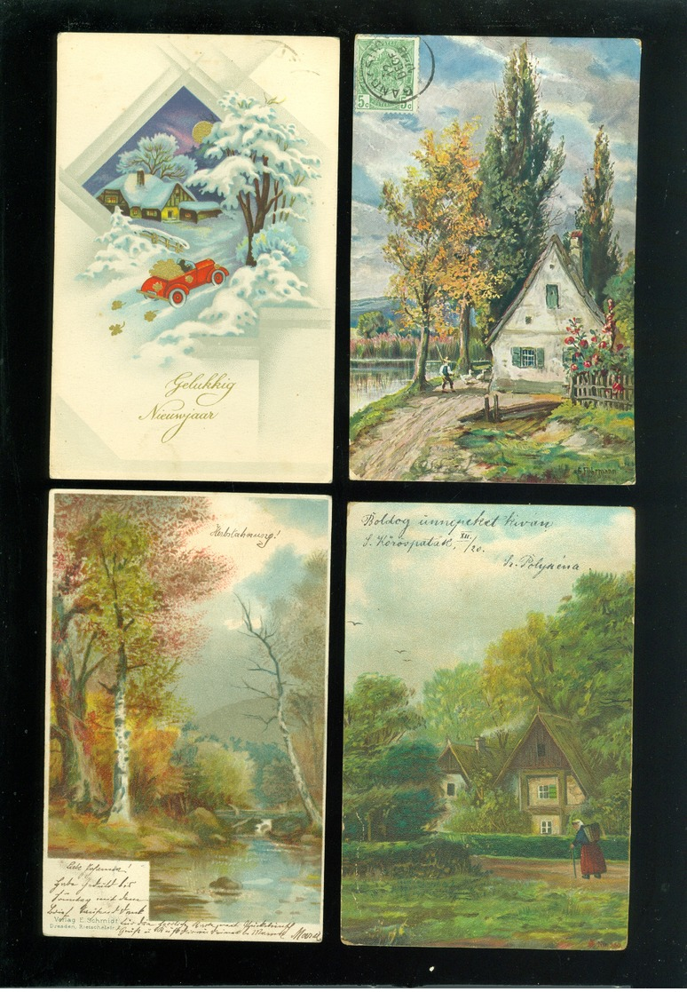 Beau lot de 60 cartes postales de fantaisie paysages paysage Mooi lot van 60 postkaarten fantasie landschappen landschap