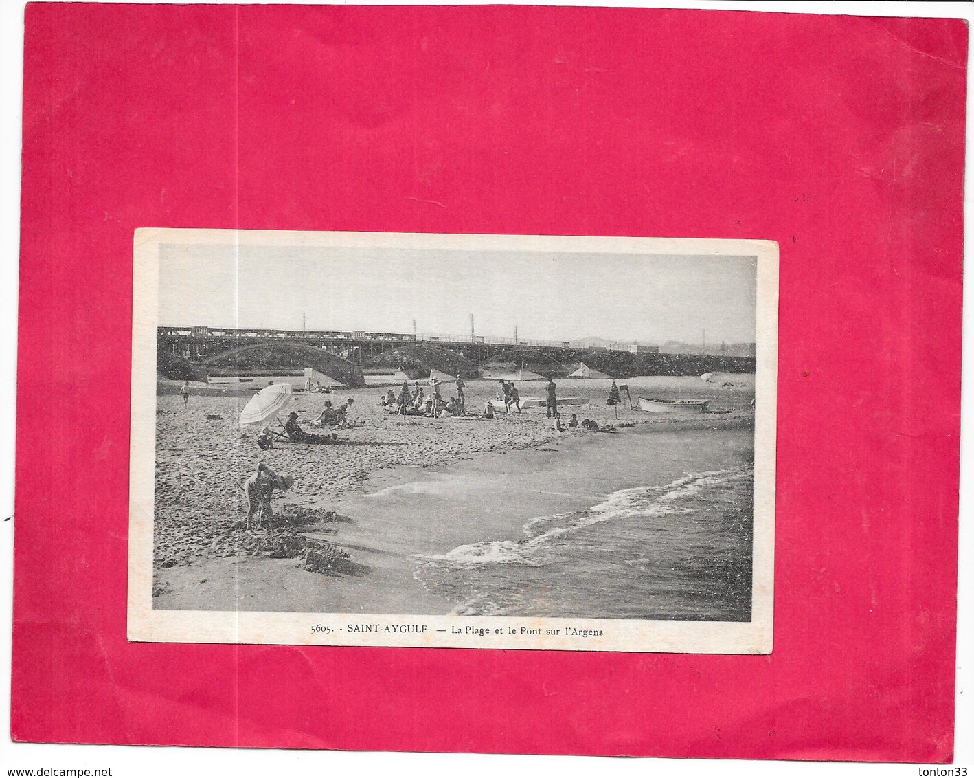 SAINT AYGULF - 83 - La Plage Et Le Pont Sur L'Argens - RARE - DRO - - Saint-Aygulf