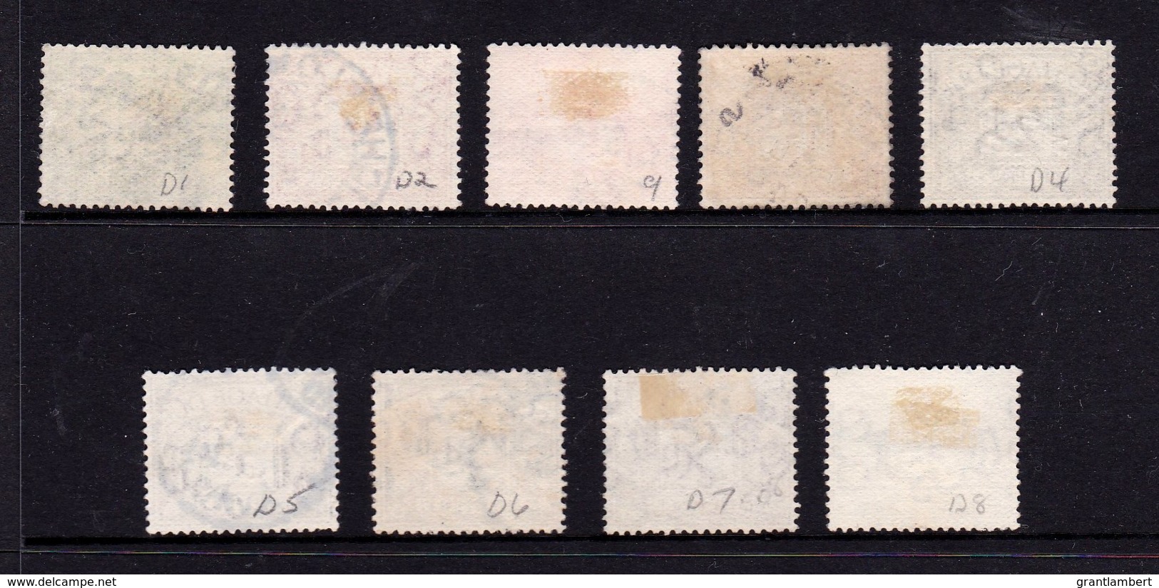 Great Britain 1914 - 1922 Postage Due Stamps Set Of 9,  D1-D8 + D2a Used - Postage Due