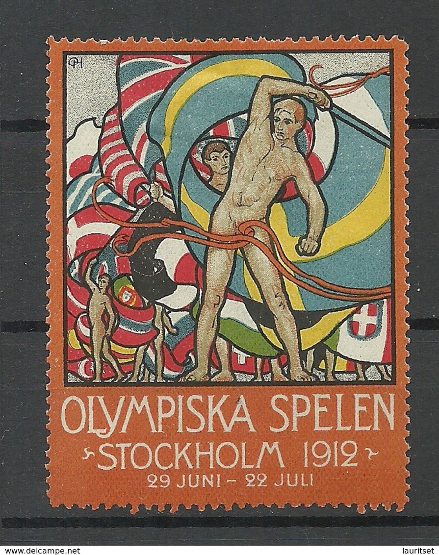 SCHWEDEN Sweden 1912 Vignette Olympic Games Stockholm Advertising Swedish * - Summer 1912: Stockholm