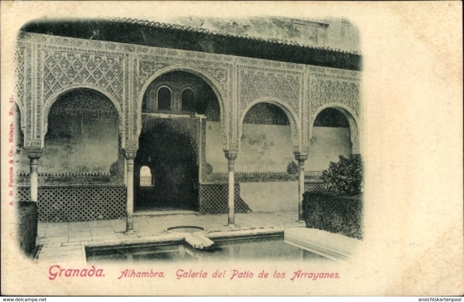 Cp Granada Andalusien Spanien, Alhambra, Galeria Del Patio De Los Arrayanes - Andere & Zonder Classificatie
