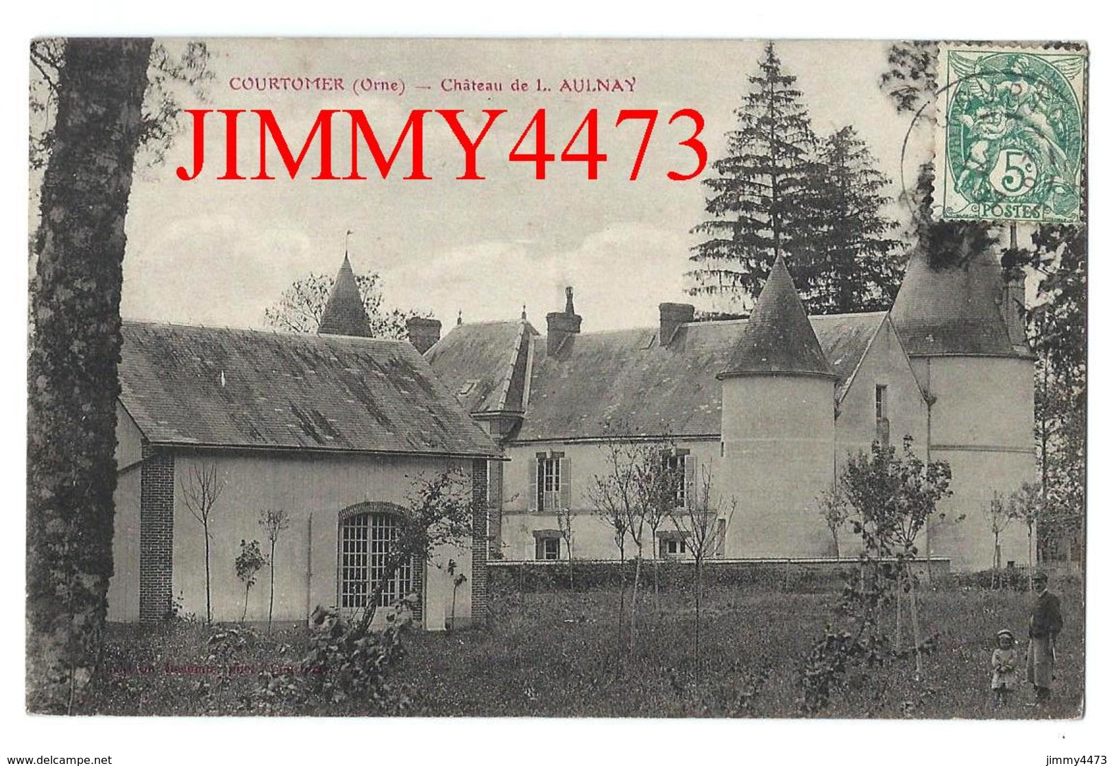 CPA - Château De L.  AULNAY, - COURTOMER 61 Orne - Edit. Ch. Raudaner - Scans Recto-Verso - Courtomer